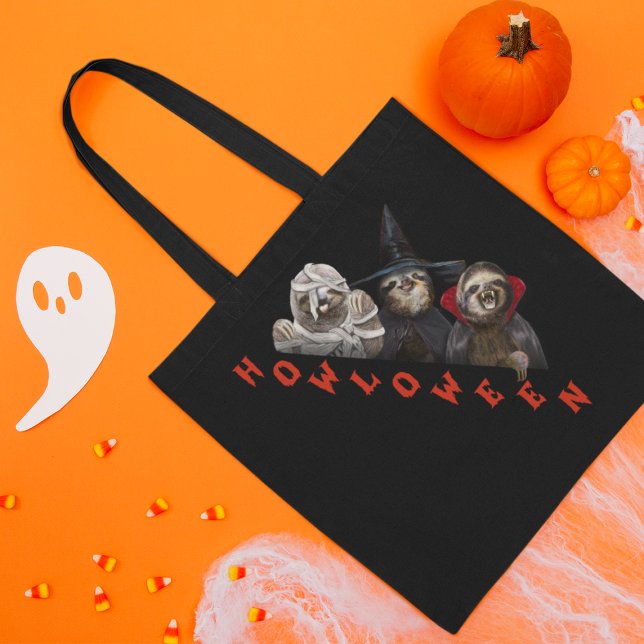 Bolso De Tela Escándalo de la bruja Zombie Sloth Feliz Halloween (Subido por el creador)