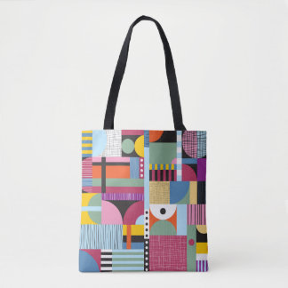 Bolso De Tela Escandinavia colorida: Alegre mezcla de patrones.
