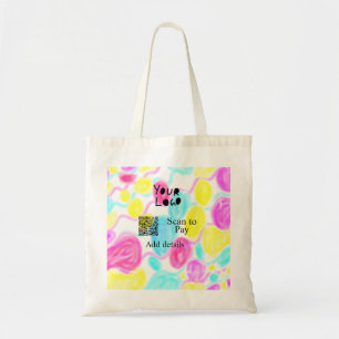 Bolso De Tela Escanear para pagar añadir el logotipo del negocio