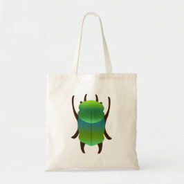 Bolso De Tela Escarabajo joya azul y dorado