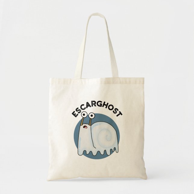 Bolso De Tela Escarghost Funny Ghost Snail Pun (Frente)