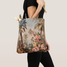 Bolso De Tela Escena Botánica Vintage con Palmeras