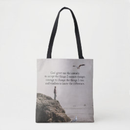 Bolso De Tela Escena costera contemplativa Oración de serenidad