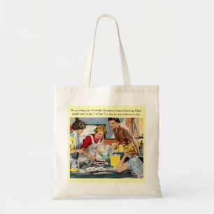 Bolso De Tela Escena de adornamiento de la torta del vintage