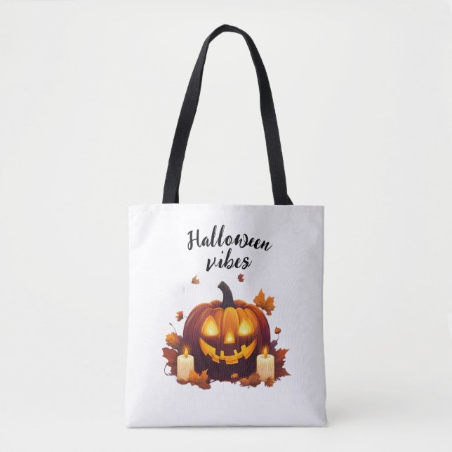 Bolso De Tela Escena de Halloween (Anverso)
