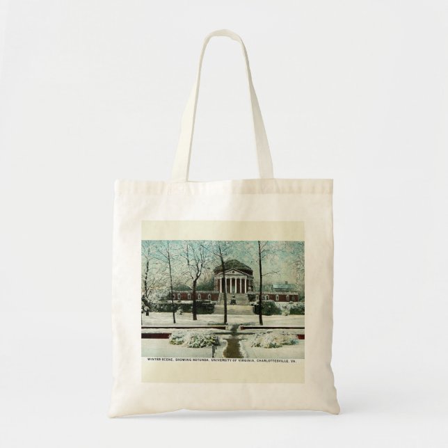 Bolso De Tela Escena de invierno, Charlottesville VA, estilo vin (Frente)