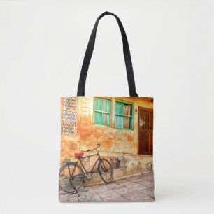 Bolso De Tela Escena de la calle Rajasthan: al estilo indio
