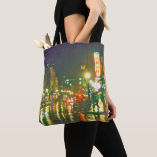 Bolso De Tela ESCENA de la NOCHE de los años 90 de la CALLE del