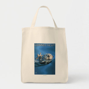 Bolso De Tela Escena de la nutria de ConnecticutSea