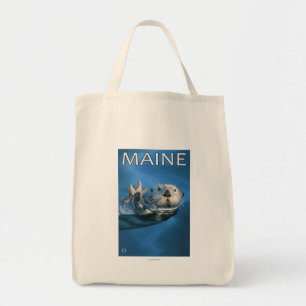 Bolso De Tela Escena de la nutria de MaineSea