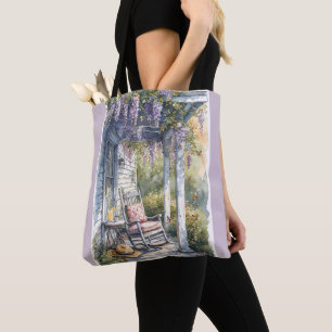 Bolso De Tela Escena de la silla Roca de Puch Wisteria