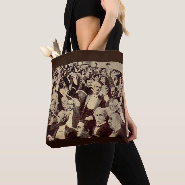 Bolso De Tela Escena de multitudes de los años 1920 (Detalle)