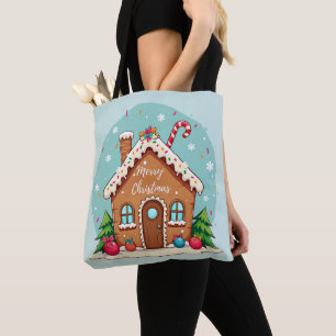 Bolso De Tela Escena de Navidades de la Casa de Gingerbread