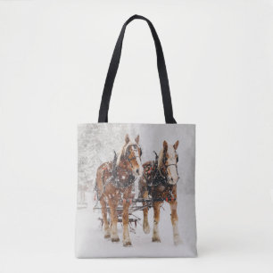 Bolso De Tela Escena de Navidades de Wintery de la selección bel