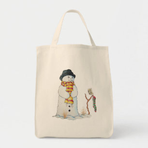 Bolso De Tela Escena de nieve suave para navidades