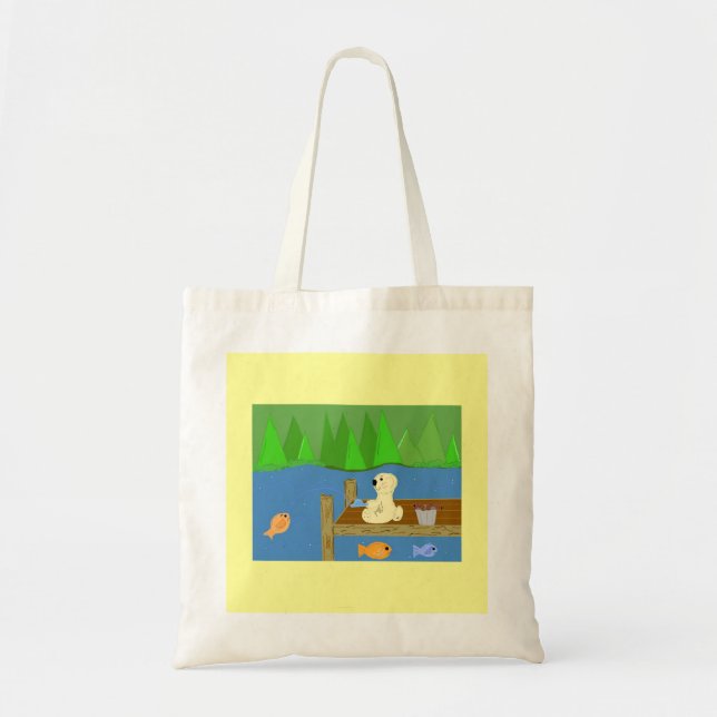 Bolso De Tela Escena de pesca (Frente)