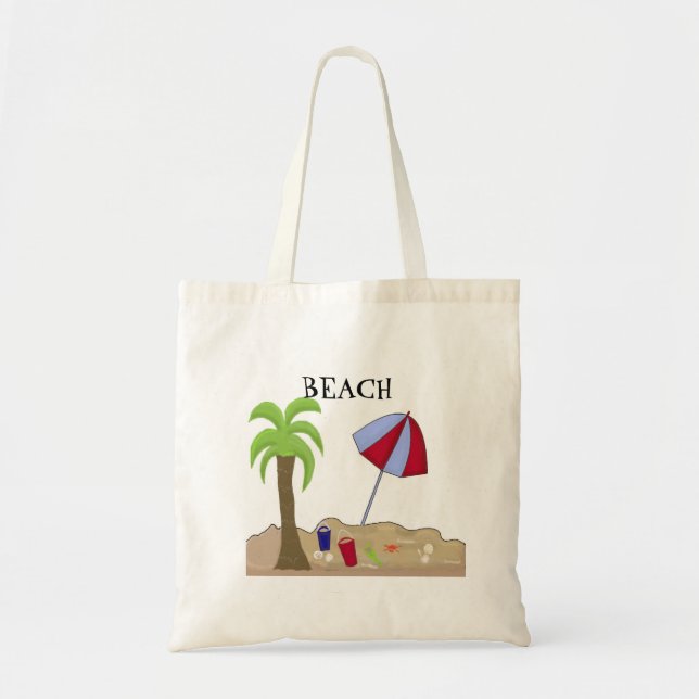 Bolso De Tela Escena de playa (Frente)