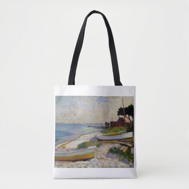 Bolso De Tela Escena de playa de William Glackens (Anverso)
