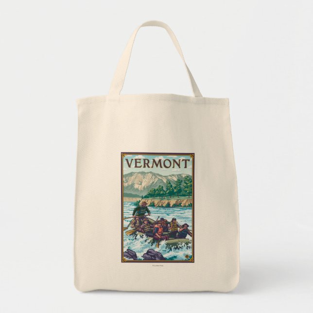 Bolso De Tela Escena de Rafting VermontRiver (Frente)