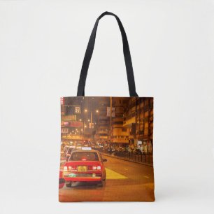 Bolso De Tela Escena de viaje por la calle tranquila de Hong Kon