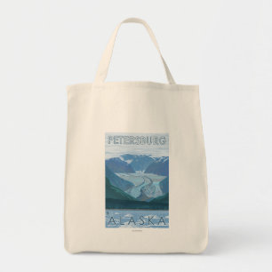 Bolso De Tela Escena del glaciar - Petersburgo, Alaska