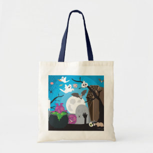 Bolso De Tela Escena del Monstruo de Halloween