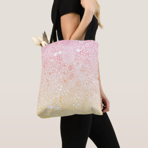 Bolso De Tela Escena detallada de las flores artista Engranaje d