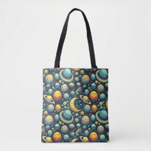 Bolso De Tela Escena espacial caprichosa