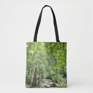 Bolso De Tela Escena mágica del bosque verde.