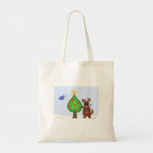 Bolso De Tela Escena Navideña Caprichosa