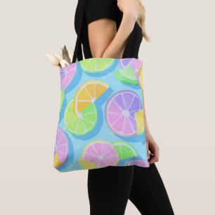 BOLSO DE TELA ESCENA TEMÁTICA DE VERANO Y PLAYA COLORIDA