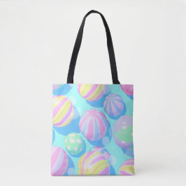 BOLSO DE TELA ESCENA TEMÁTICA DE VERANO Y PLAYA COLORIDA
