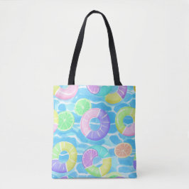 BOLSO DE TELA ESCENA TEMÁTICA DE VERANO Y PLAYA COLORIDA