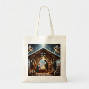 Bolso De Tela Escena tradicional de la natividad