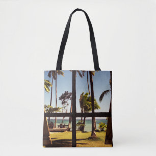 Bolso De Tela Escena tropical de la playa de Fiji