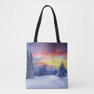 Bolso De Tela Escenario de invierno