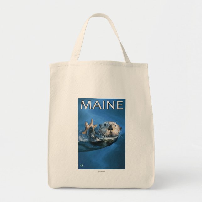 Bolso De Tela Escenario de Otter MaineSea (Frente)