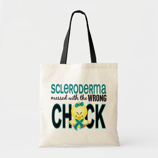 Bolso De Tela Escleroderma ensuciado con el polluelo incorrecto (Frente)