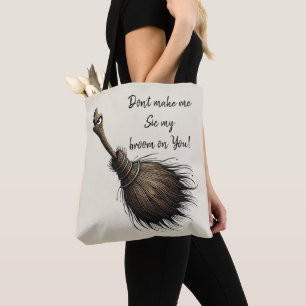 Bolso De Tela Escoba Mascota de Brujas