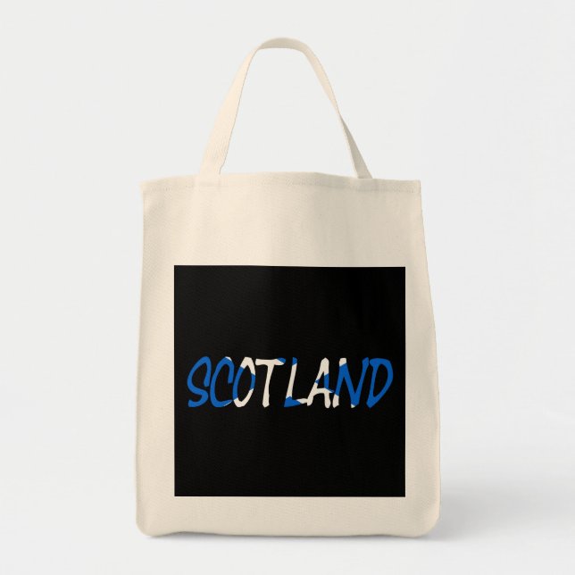 Bolso De Tela Escocia colocada sobre la bandera escocesa (Frente)