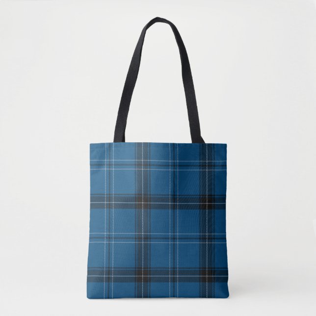 Bolso De Tela Escocia Ramsay Blue Tartán (Anverso)