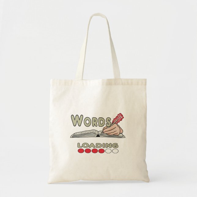 Bolso De Tela Escribiendo palabras (Frente)