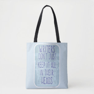 Bolso De Tela Escritores divertidos escriben el lema principal