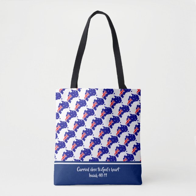 Bolso De Tela Escritura Cristiana AUSTRALIA Isaiah (Anverso)