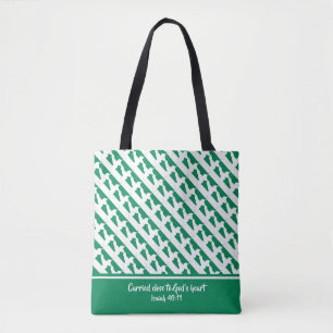 Bolso De Tela Escritura cristiana NIGERIA FLAG Isaiah