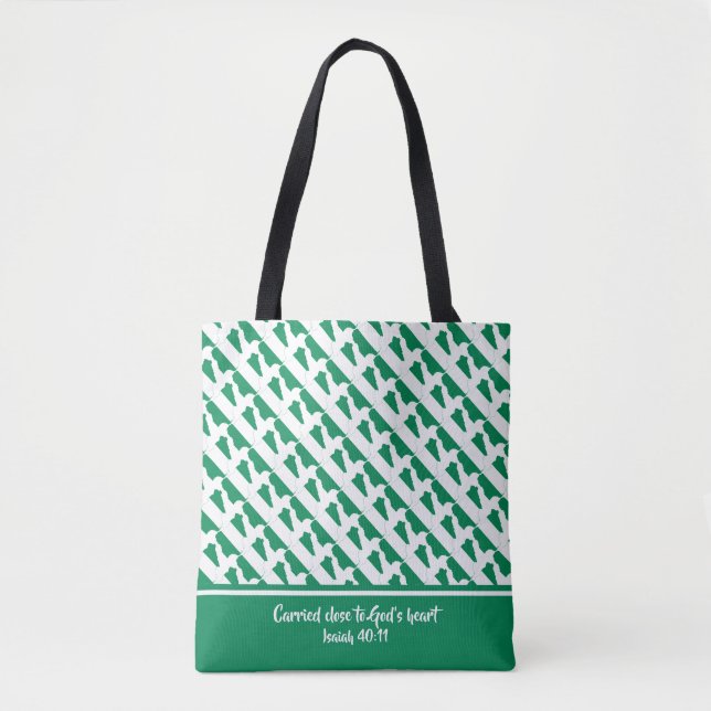 Bolso De Tela Escritura cristiana NIGERIA FLAG Isaiah (Anverso)
