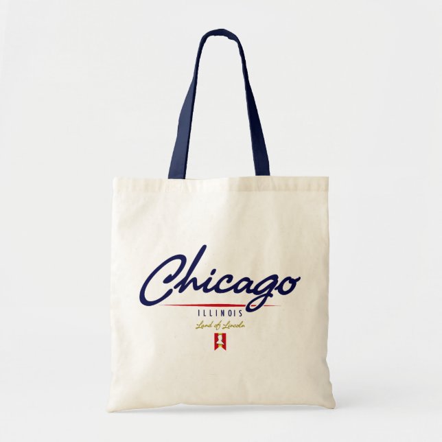Bolso De Tela Escritura de Chicago (Frente)
