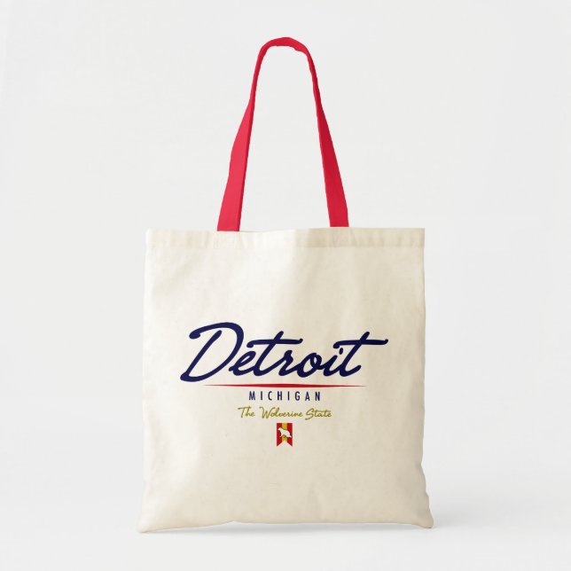 Bolso De Tela Escritura de Detroit (Frente)