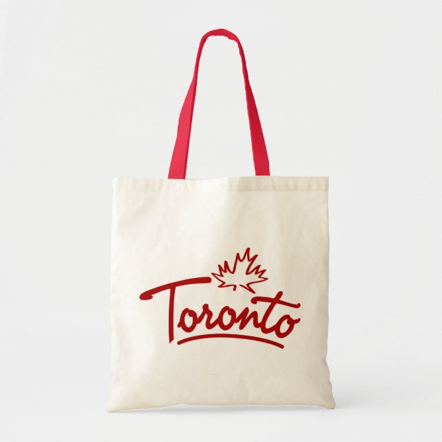 Bolso De Tela Escritura de la hoja de Toronto (Frente)