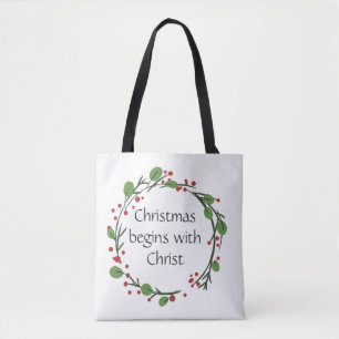 Bolso De Tela Escritura de Navidades cristianos